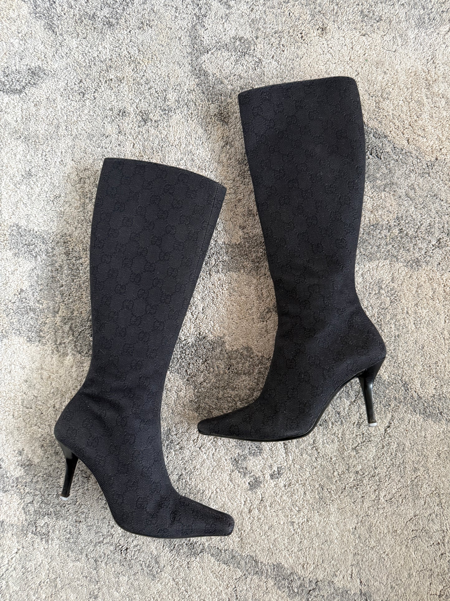Gucci 2000’s monogram heels boots