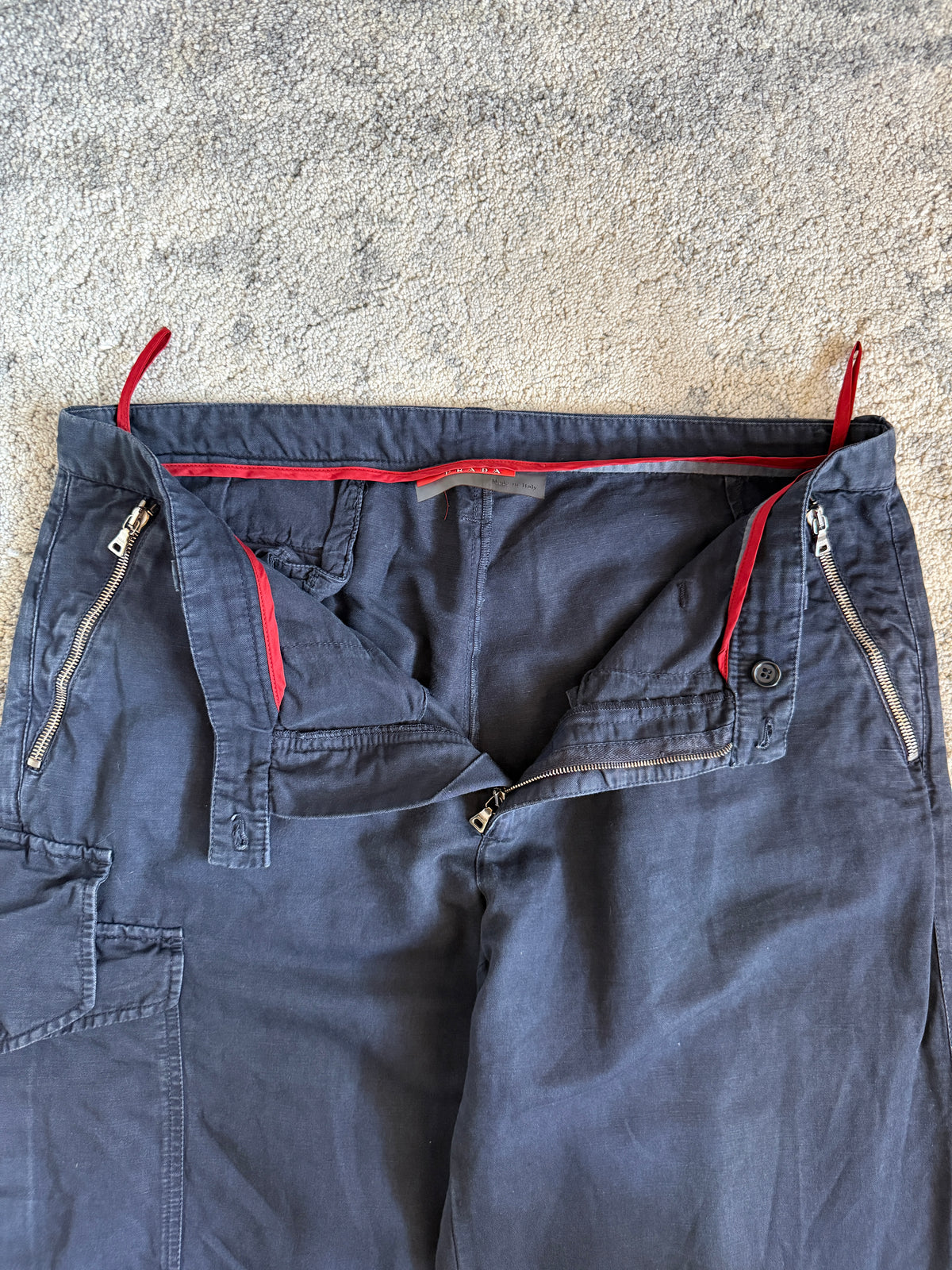 Prada 2000’s linen & cotton cargo pants