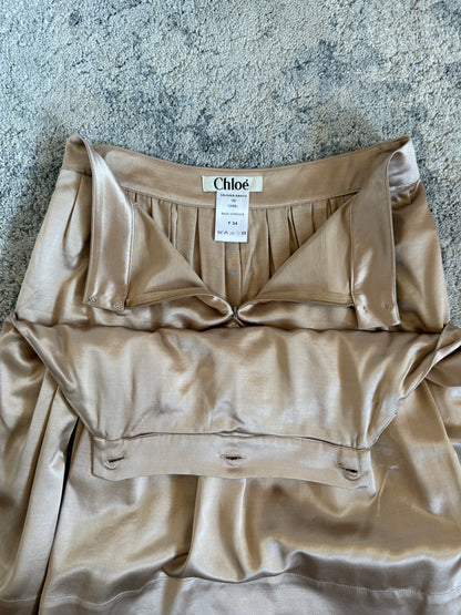 Chloé FW2005 silk & wool skirt