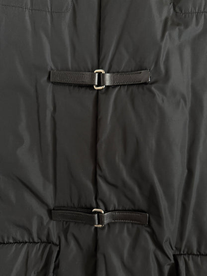 Prada FW1999 leather strap padded coat