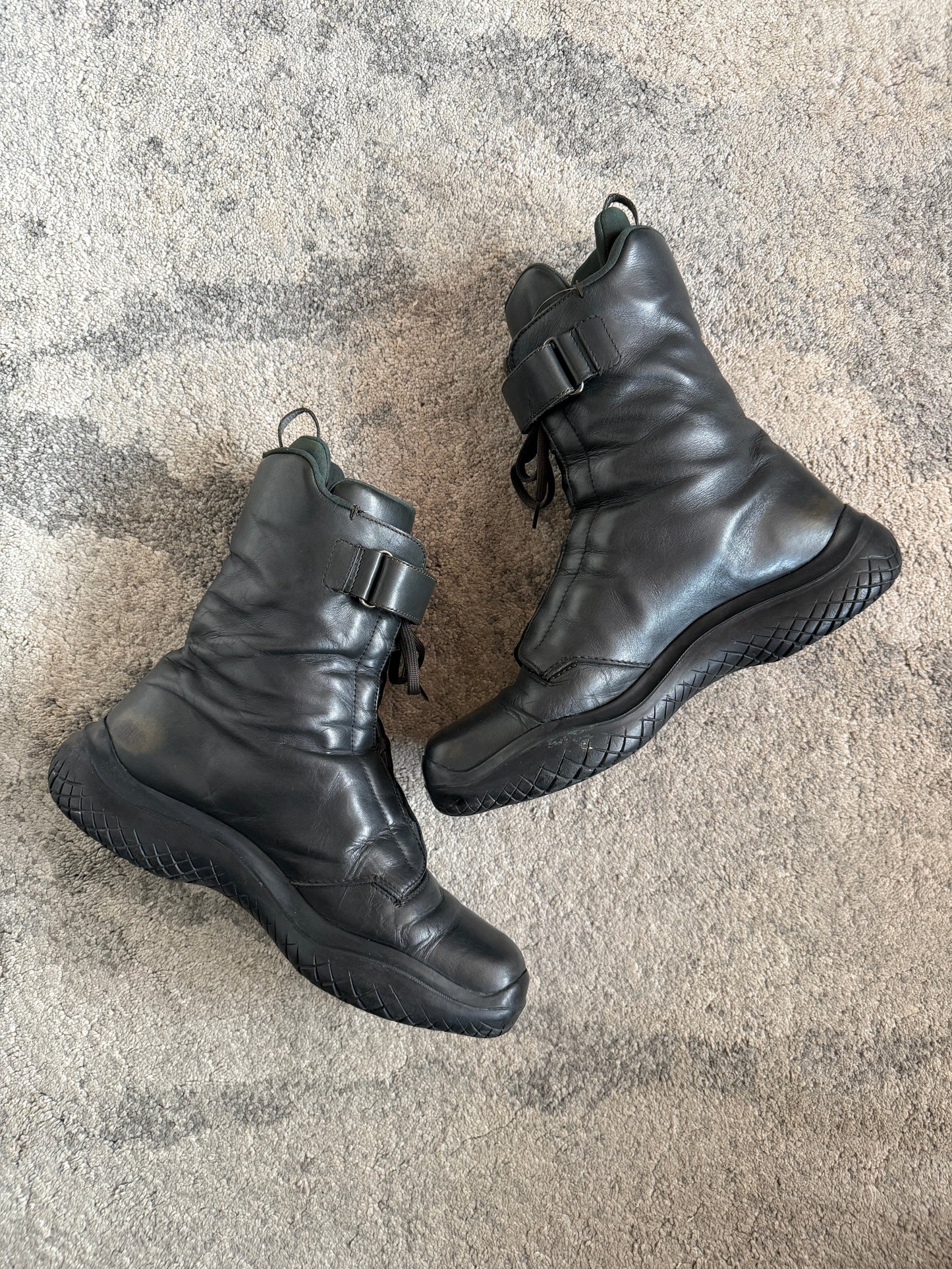 Prada FW1999 leather combat boots