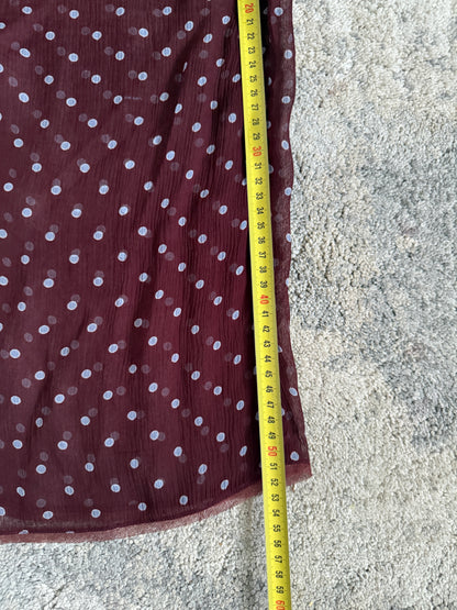 Prada SS2000 silk polka dot skirt