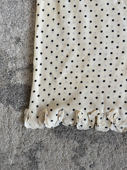 Prada SS2000 silk polkadot skirt