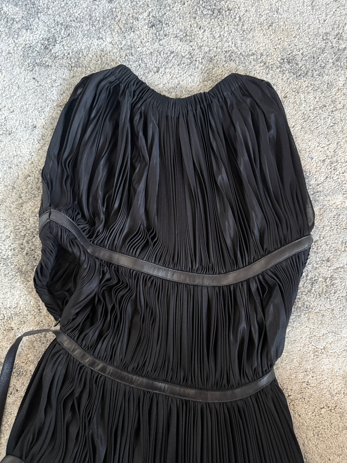 Prada FW2002 silk pleated dress