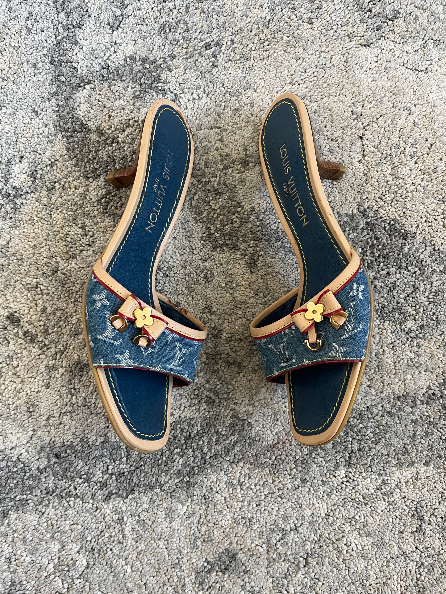 Louis Vuitton 2000’s denim mules