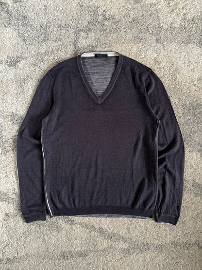 Prada SS2006 dye wool & cashmere V sweater