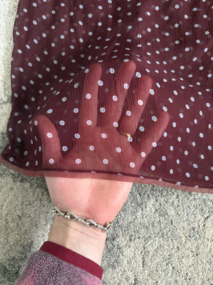 Prada SS2000 silk polka dot skirt