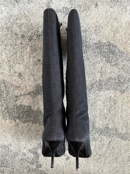 Gucci 2000’s monogram heels boots