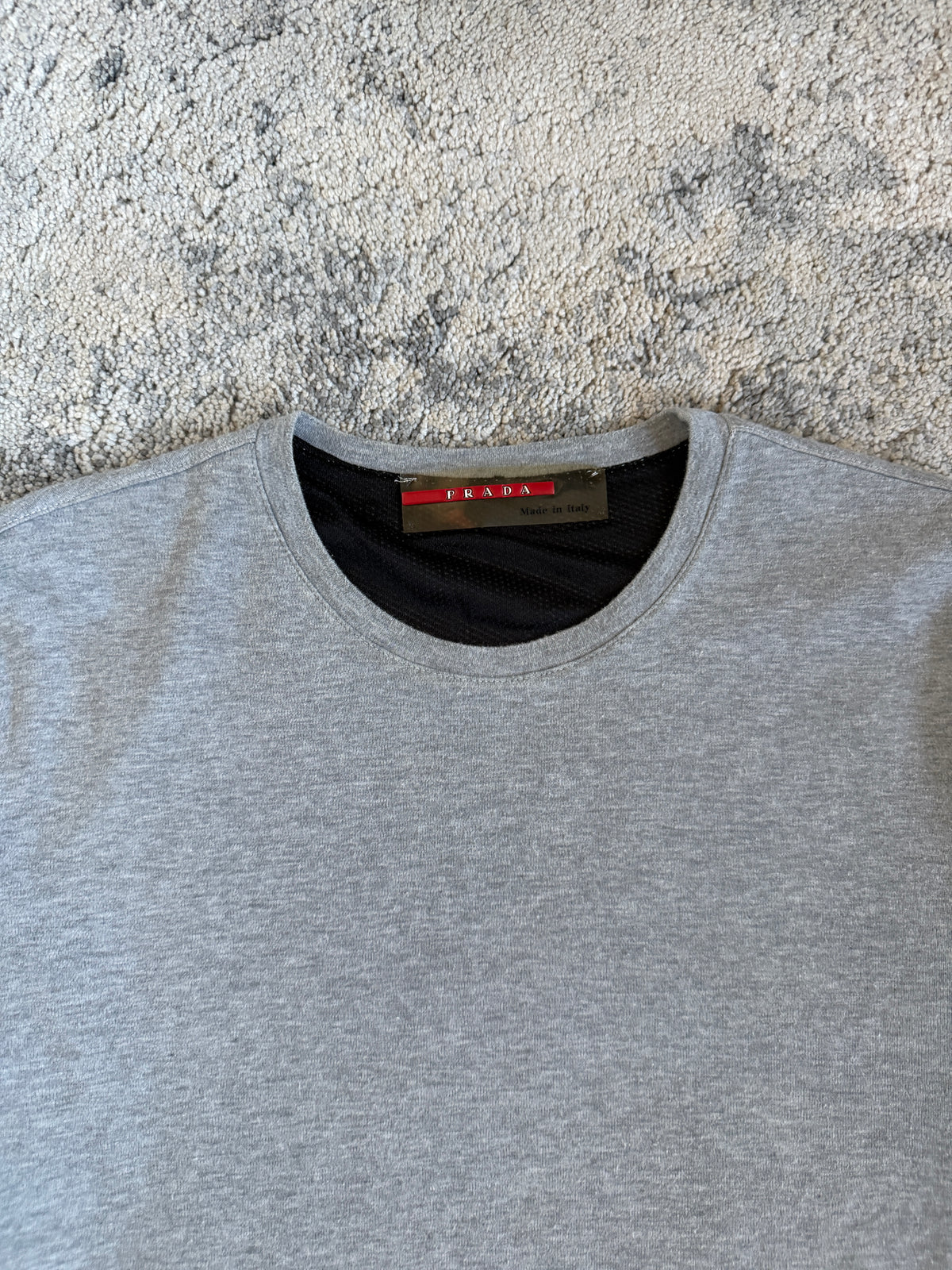 Prada 2000 cotton & mesh crewneck