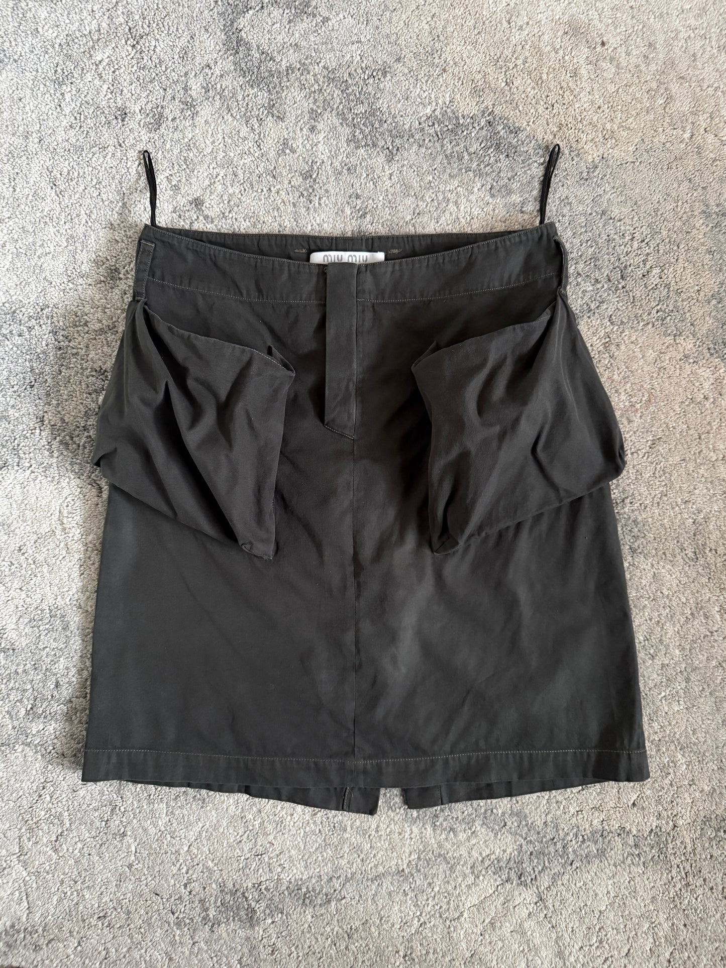 Miu Miu SS2001 pockets cotton skirt