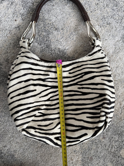 Prada SS2003 zebra pony hair leather bag