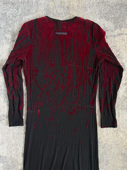 Jean Paul Gaultier FW1998 velvet blood drop dress