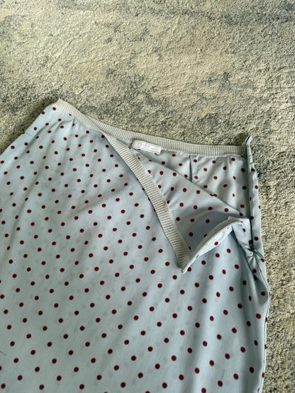Prada SS2000 silk polkadot skirt
