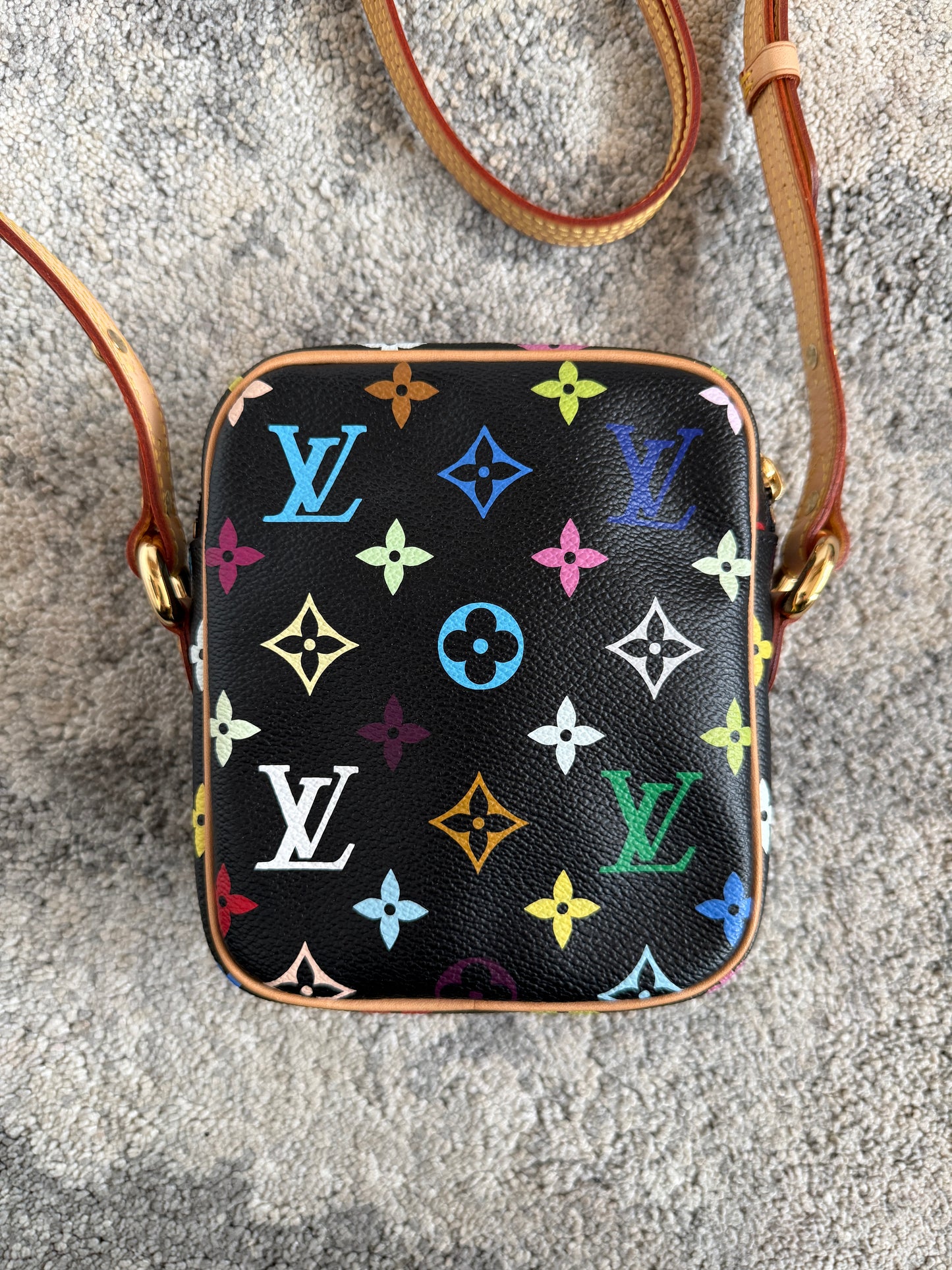 Louis Vuitton SS2003 leather crossbody bag by Takashi Murakami
