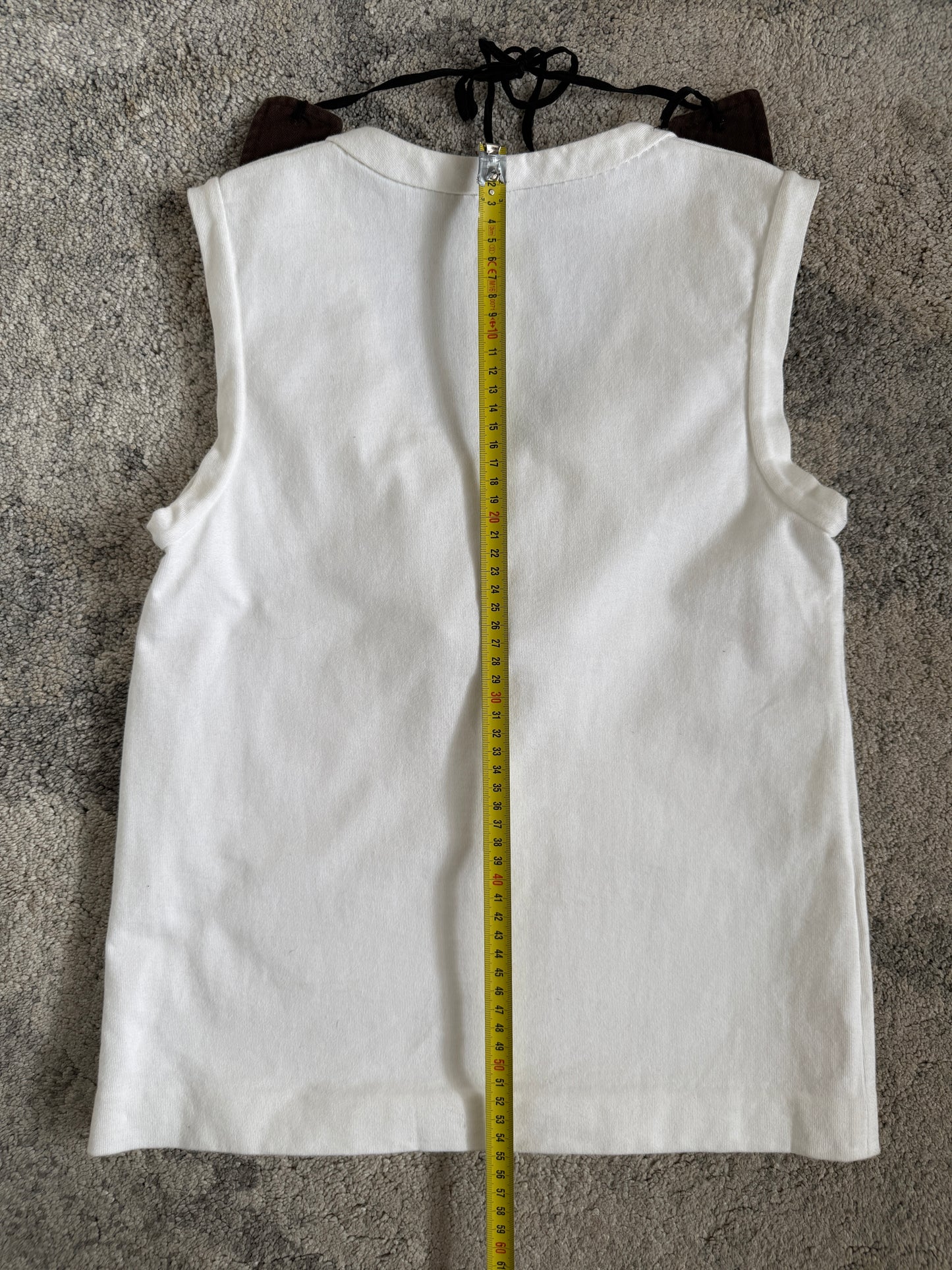 Prada SS2003 embellished collar tank top