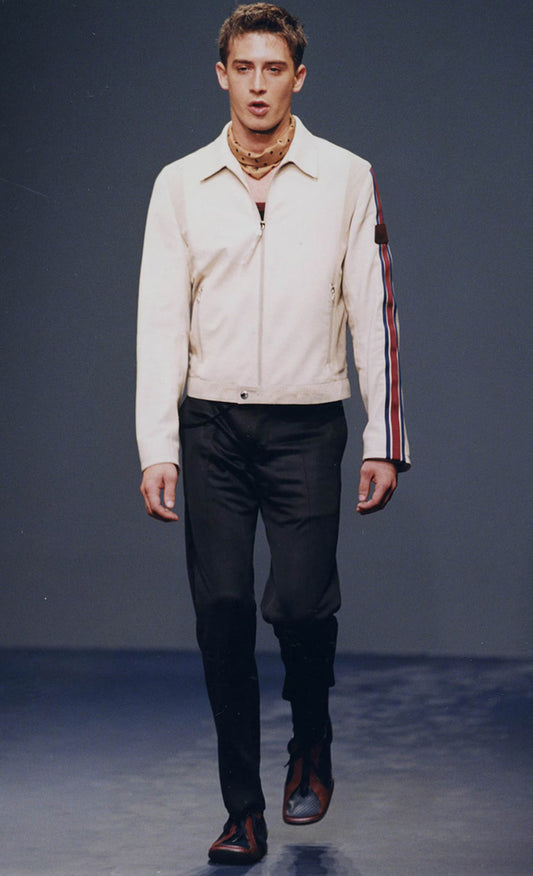 Prada SS2000 nylon strippe jacket
