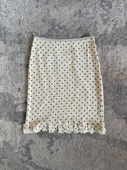 Prada SS2000 silk polkadot skirt