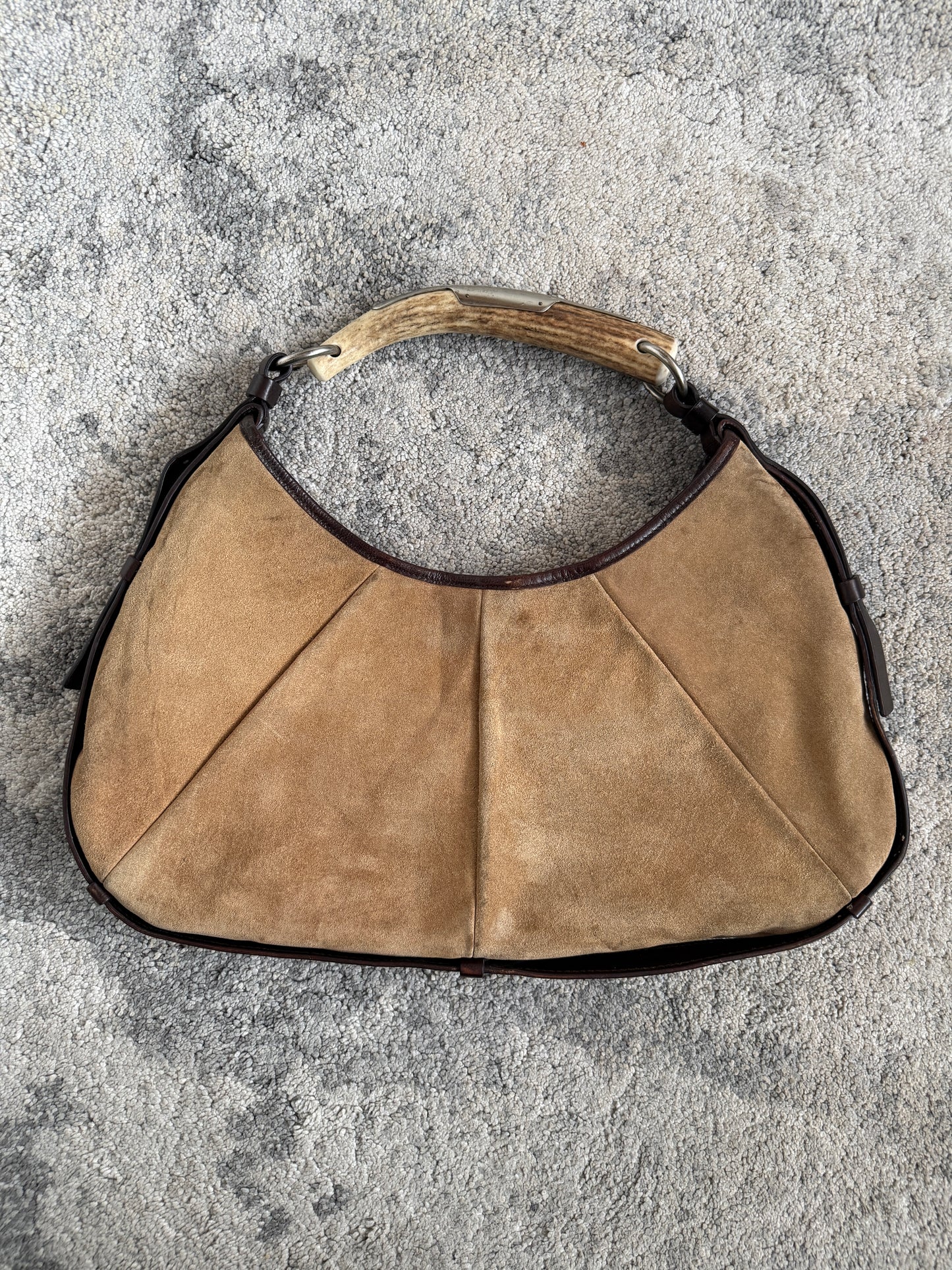 Yves Saint Laurent FW2002 suede Mombasa bag