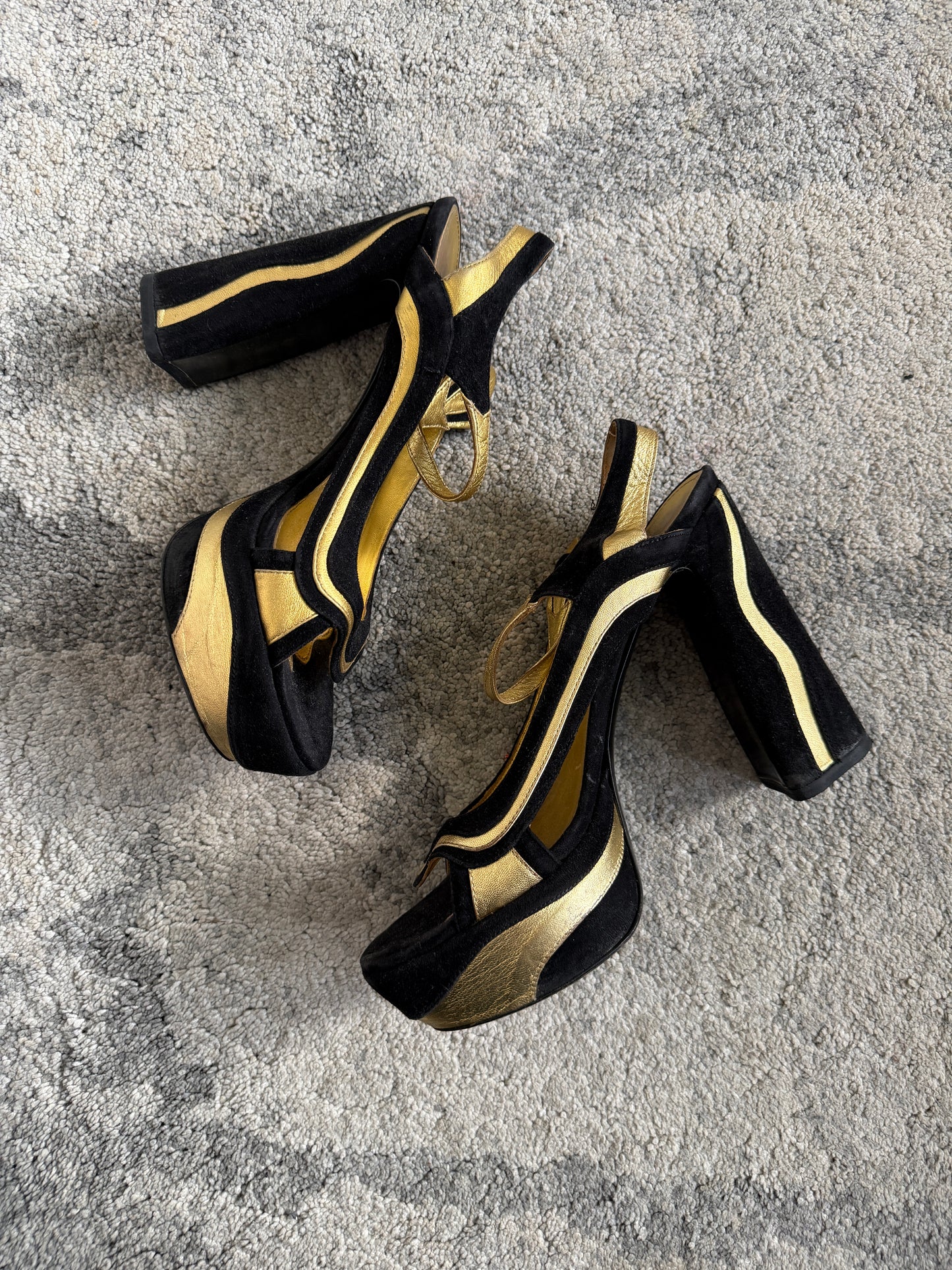Prada SS2008 platform suede heels