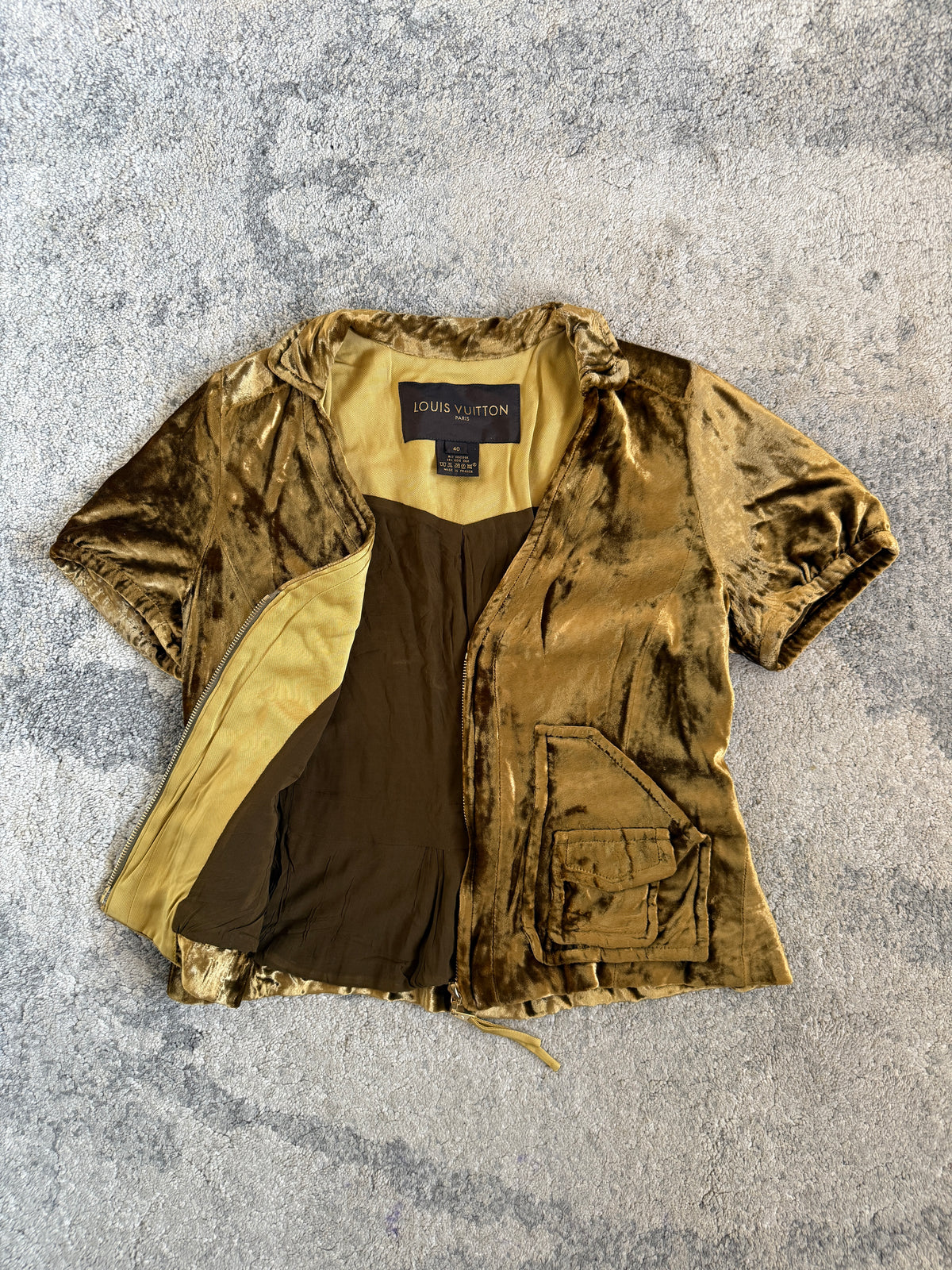 Louis Vuitton SS2004 velvet top by Marc Jacobs