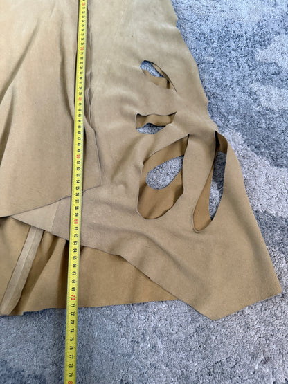 Gucci SS2002 suede leather skirt