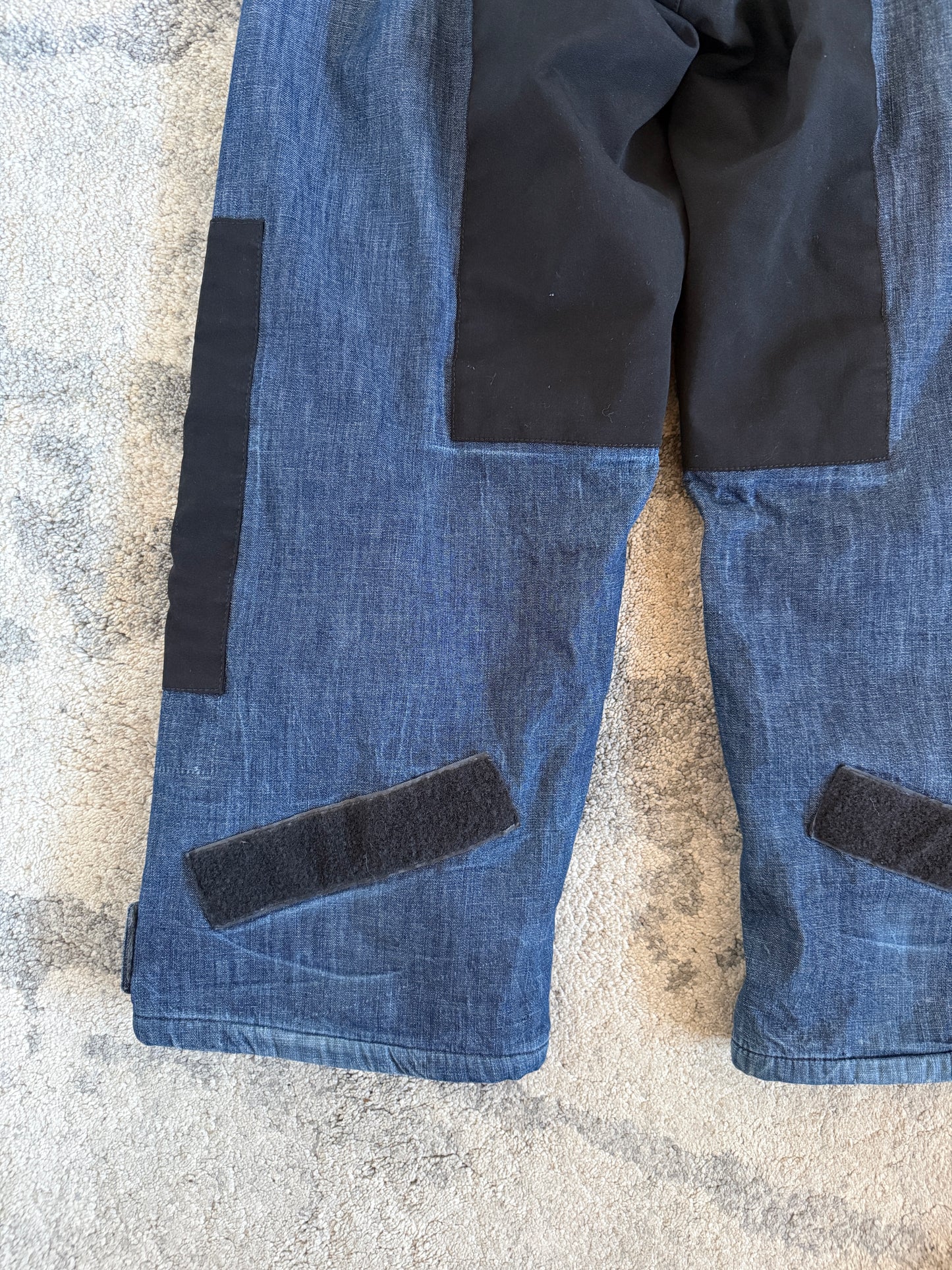Prada 2000’s denim & fleece double knee jeans