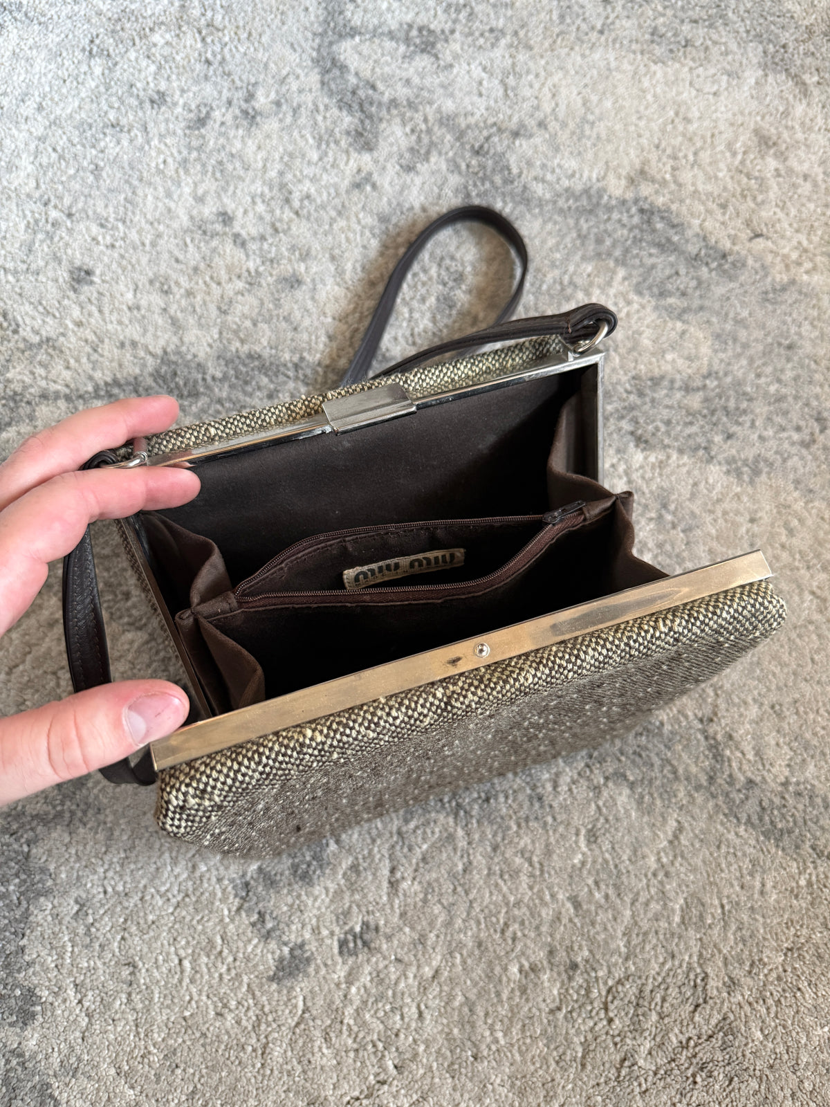 Miu Miu 1994 wool clutch bag