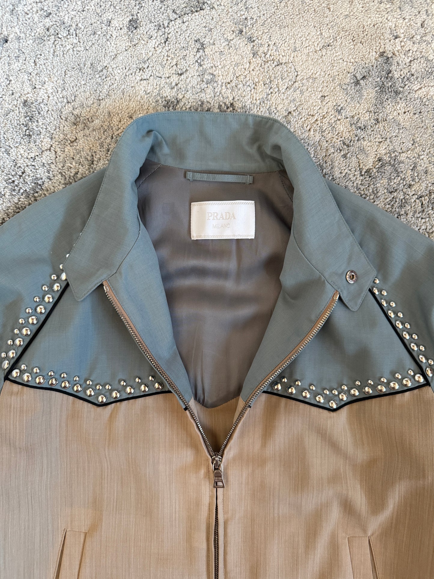 Prada SS2012 wool studded jacket