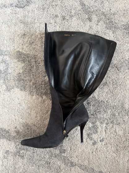 Gucci 2000’s monogram heels boots