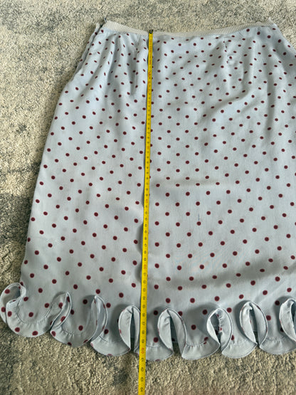 Prada SS2000 silk polkadot skirt