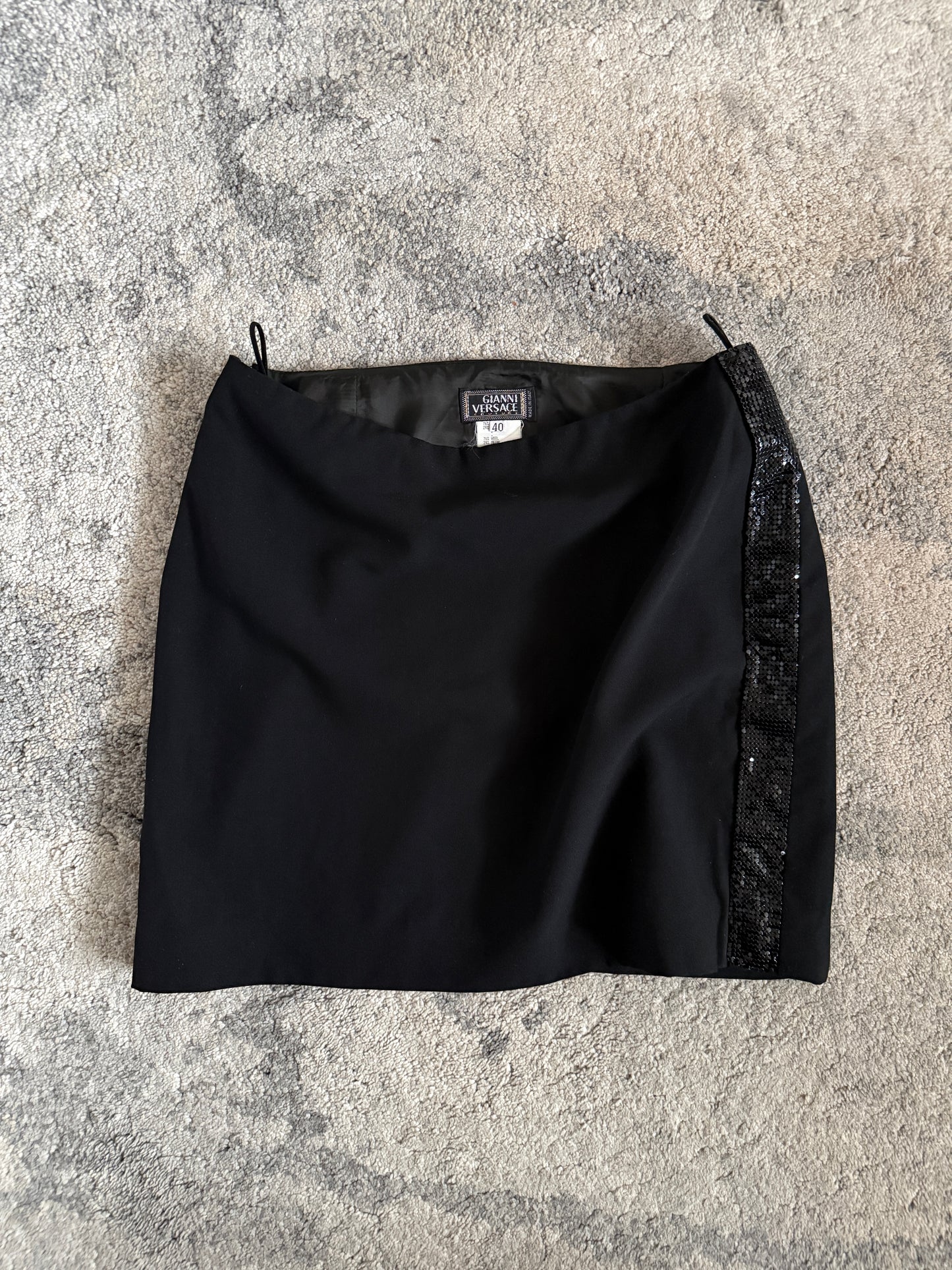 Gianni Versace 2001 studded rayon mini skirt