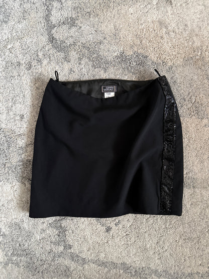 Gianni Versace 2001 studded rayon mini skirt
