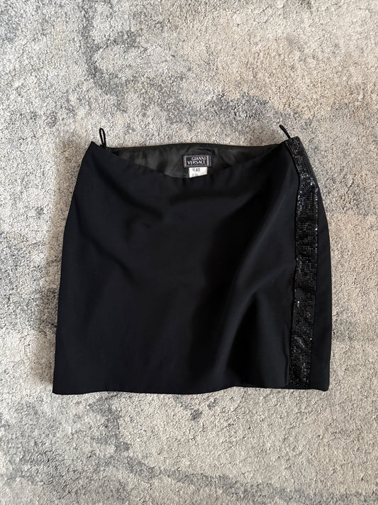 Gianni Versace 2001 studded rayon mini skirt
