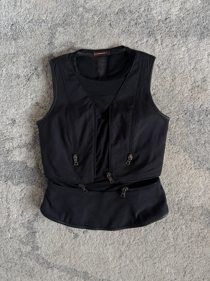 Prada FW1999 nylon & mesh vest