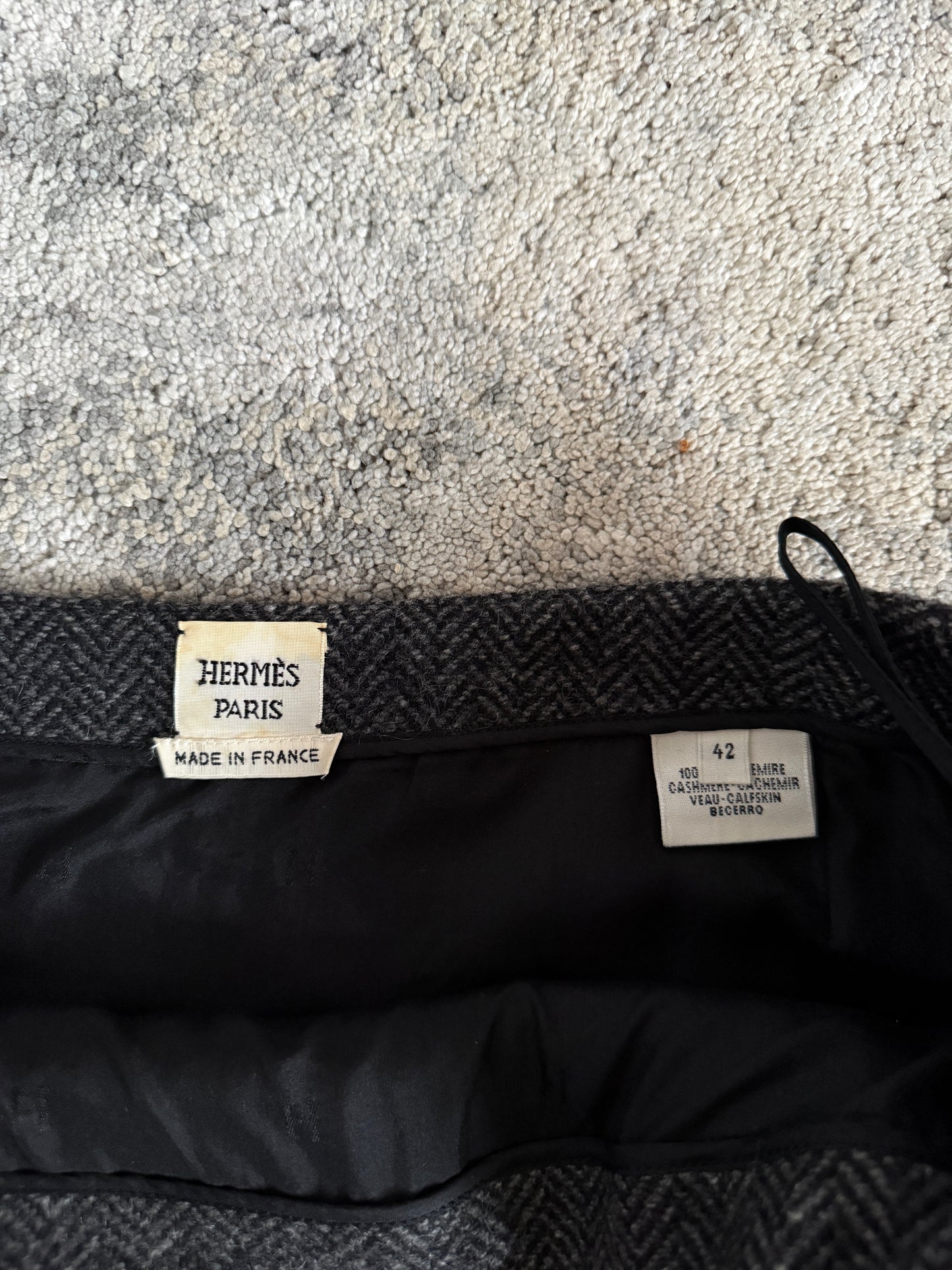 Hermès FW2007 cashmere "H" skirt by JPG