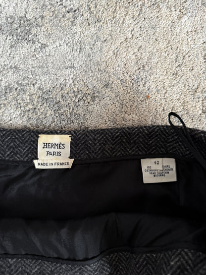 Hermès FW2007 cashmere "H" skirt by JPG