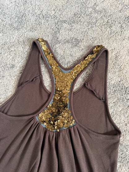 Chloé SS2002 metal sequins tank top