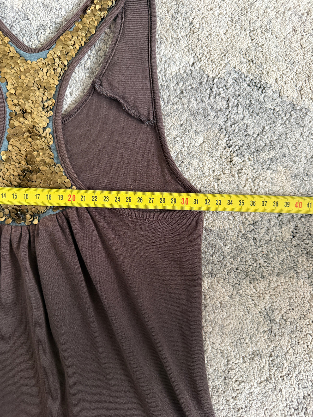 Chloé SS2002 metal sequins tank top