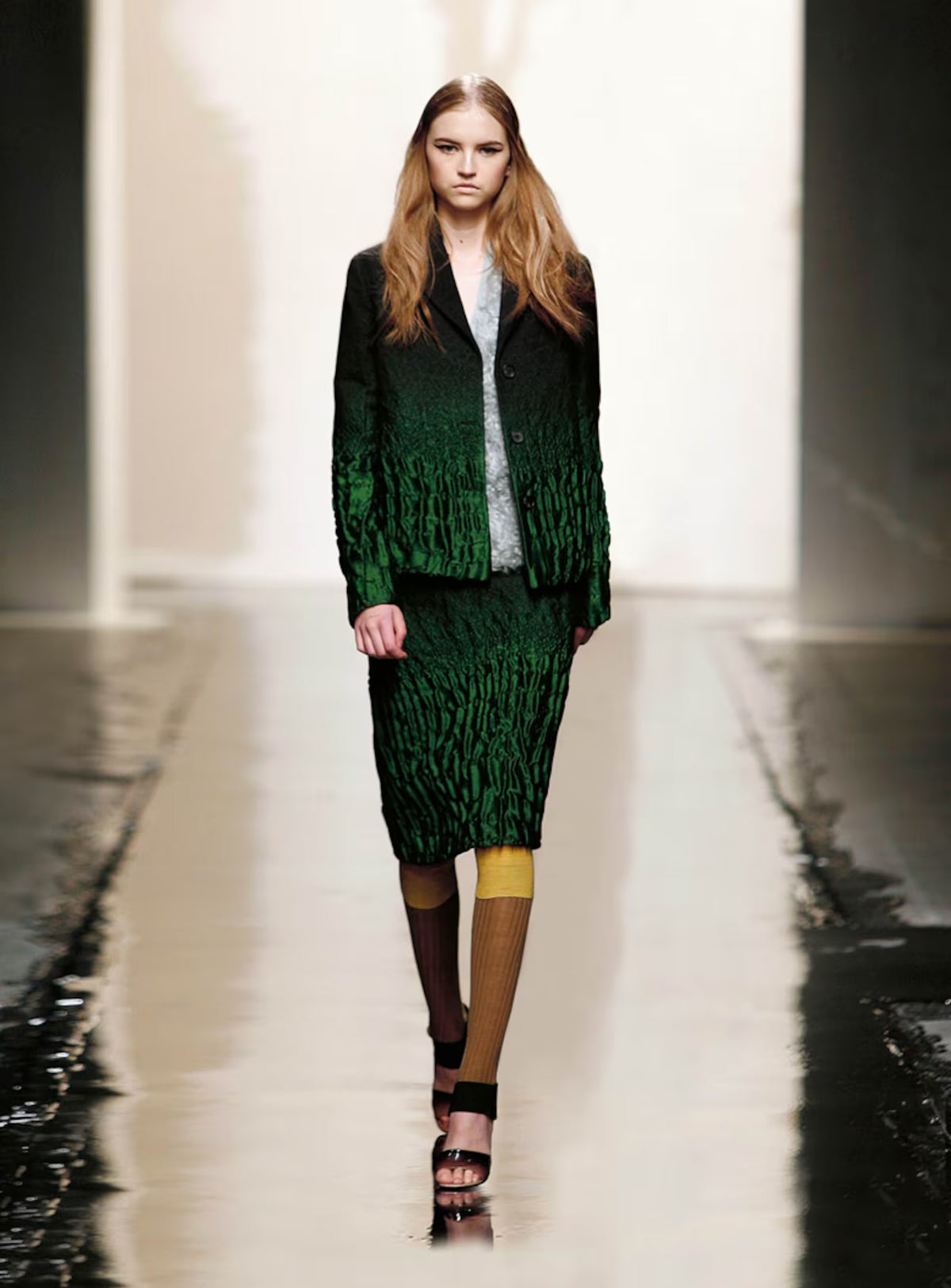 Prada FW2007 textured skirt