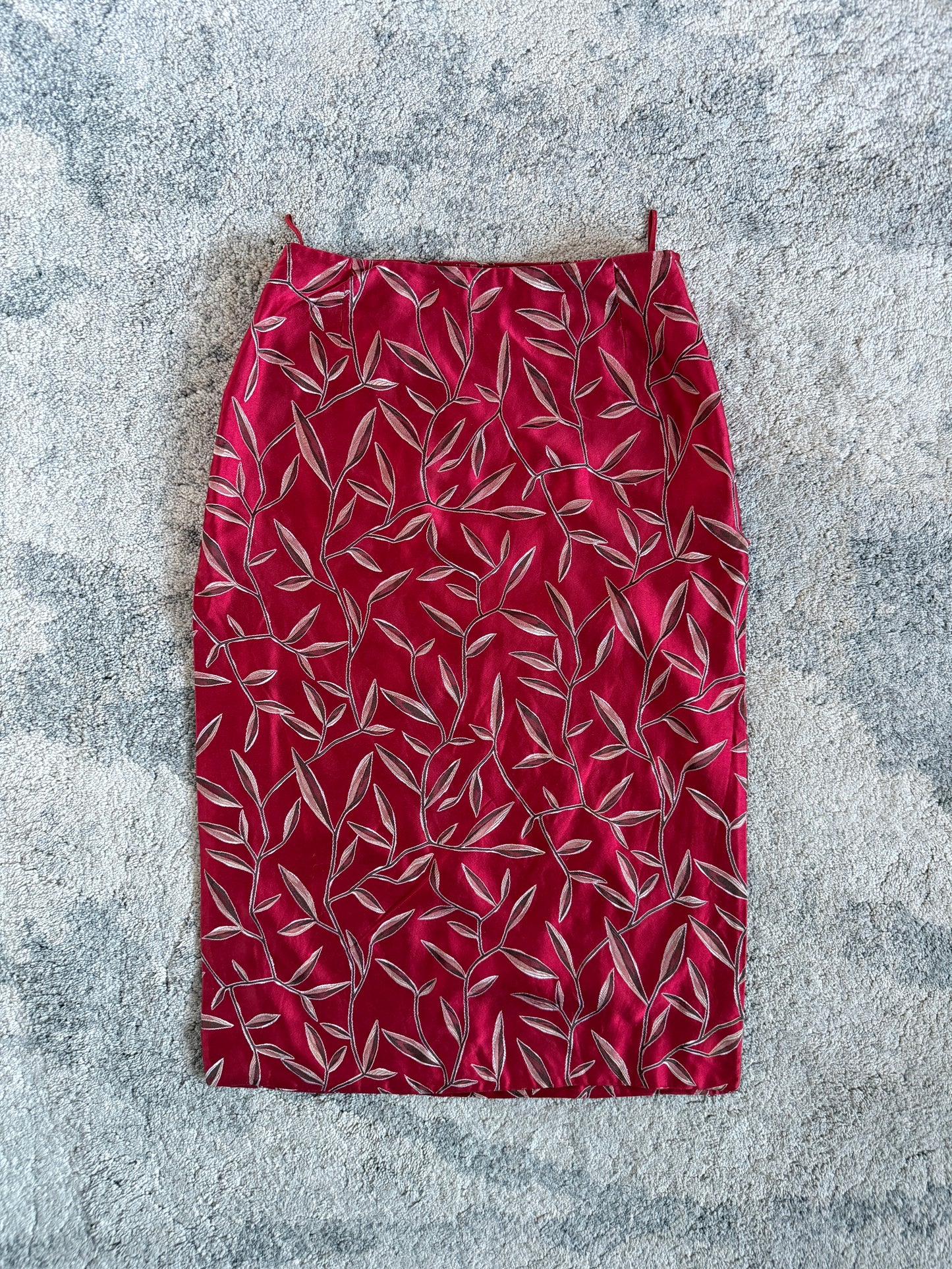 Prada SS1997 jacquard silk skirt