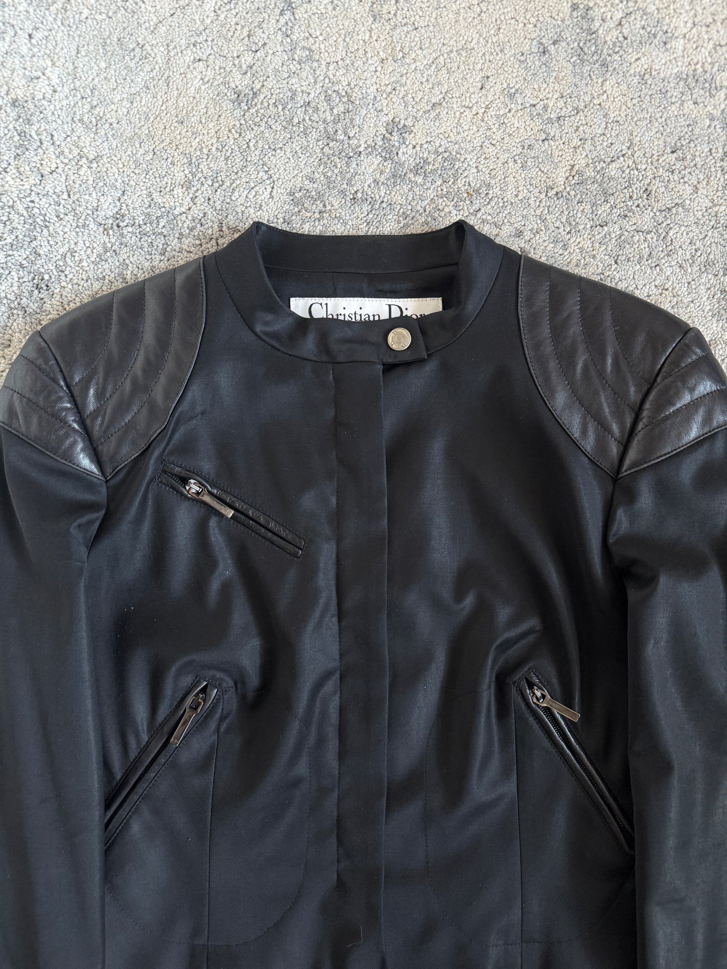 Christian Dior FW2003 wool & leather motorcycle jacket by J.Galliano