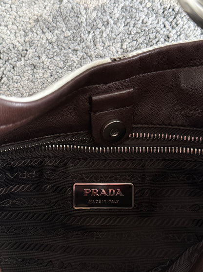 Prada SS2003 zebra pony hair leather bag