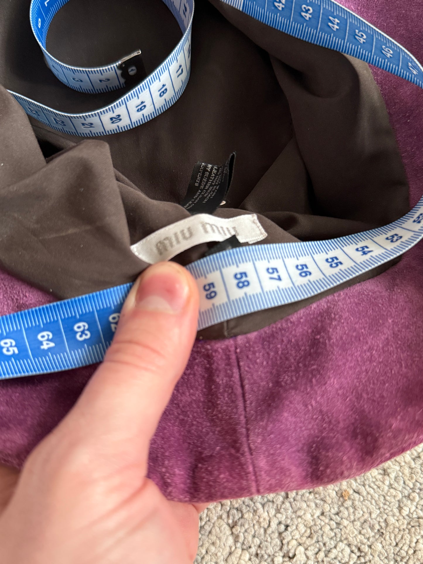 Miu Miu 1990’s suede hat