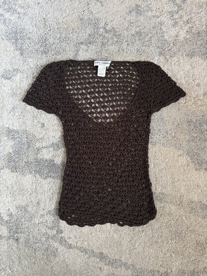 Dolce & Gabbana SS1997 viscose crochet top
