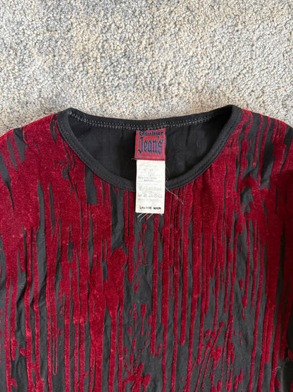 Jean Paul Gaultier FW1998 velvet blood drop dress