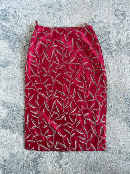 Prada SS1997 jacquard silk skirt