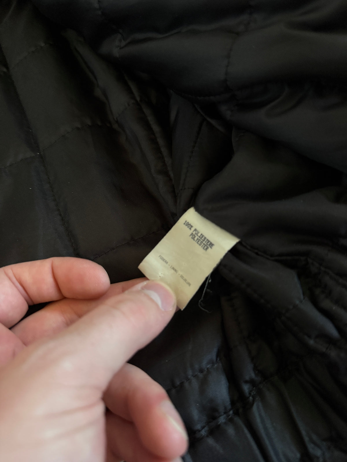 Gucci FW1993 nylon padded jacket with fur collar