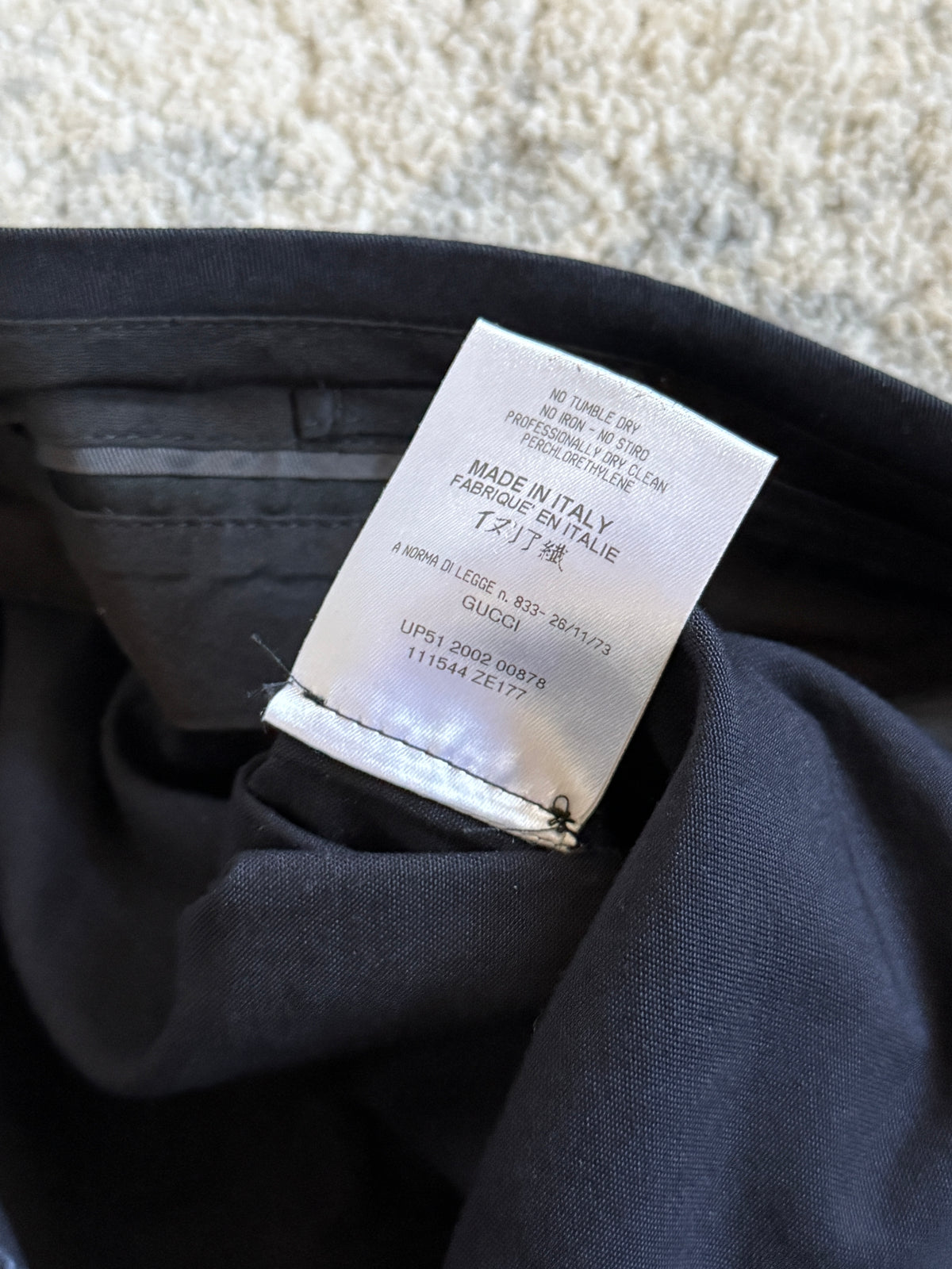 Gucci FW2002 Cotton pants