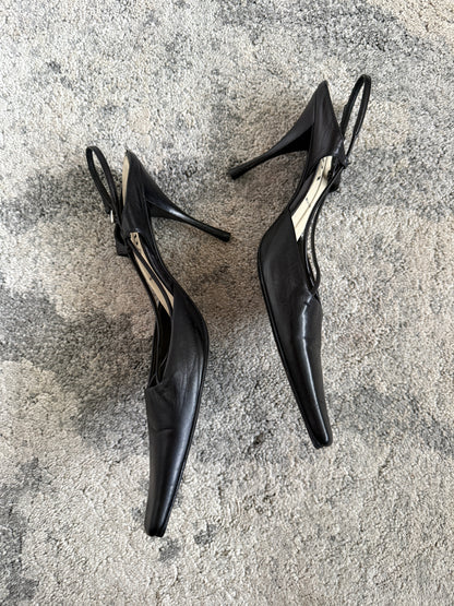Prada 1990’s leather kitten heels