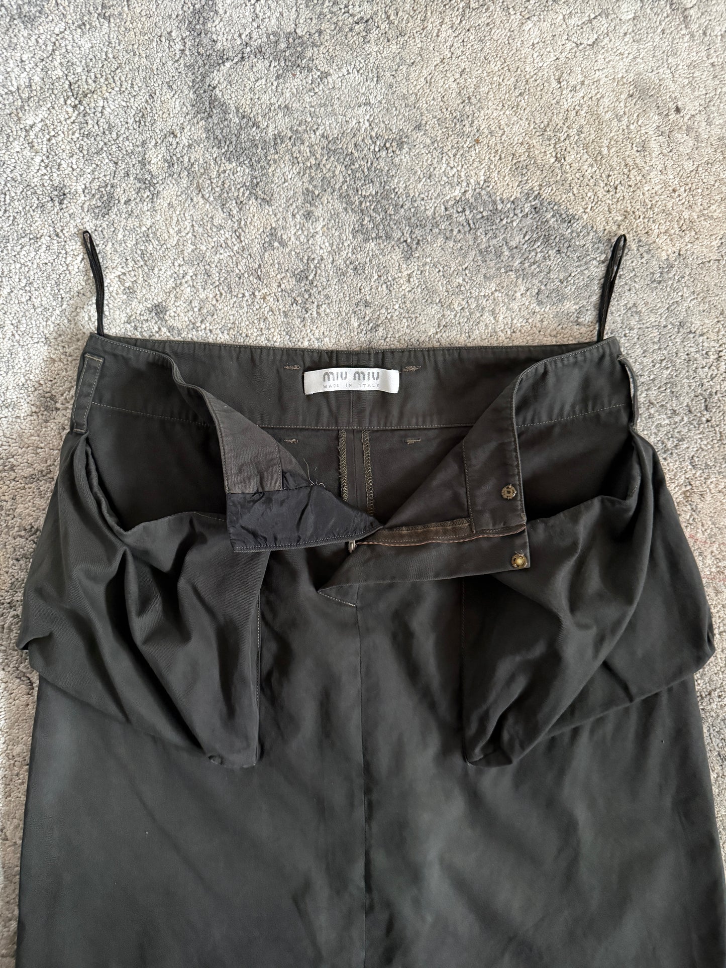 Miu Miu SS2001 pockets cotton skirt